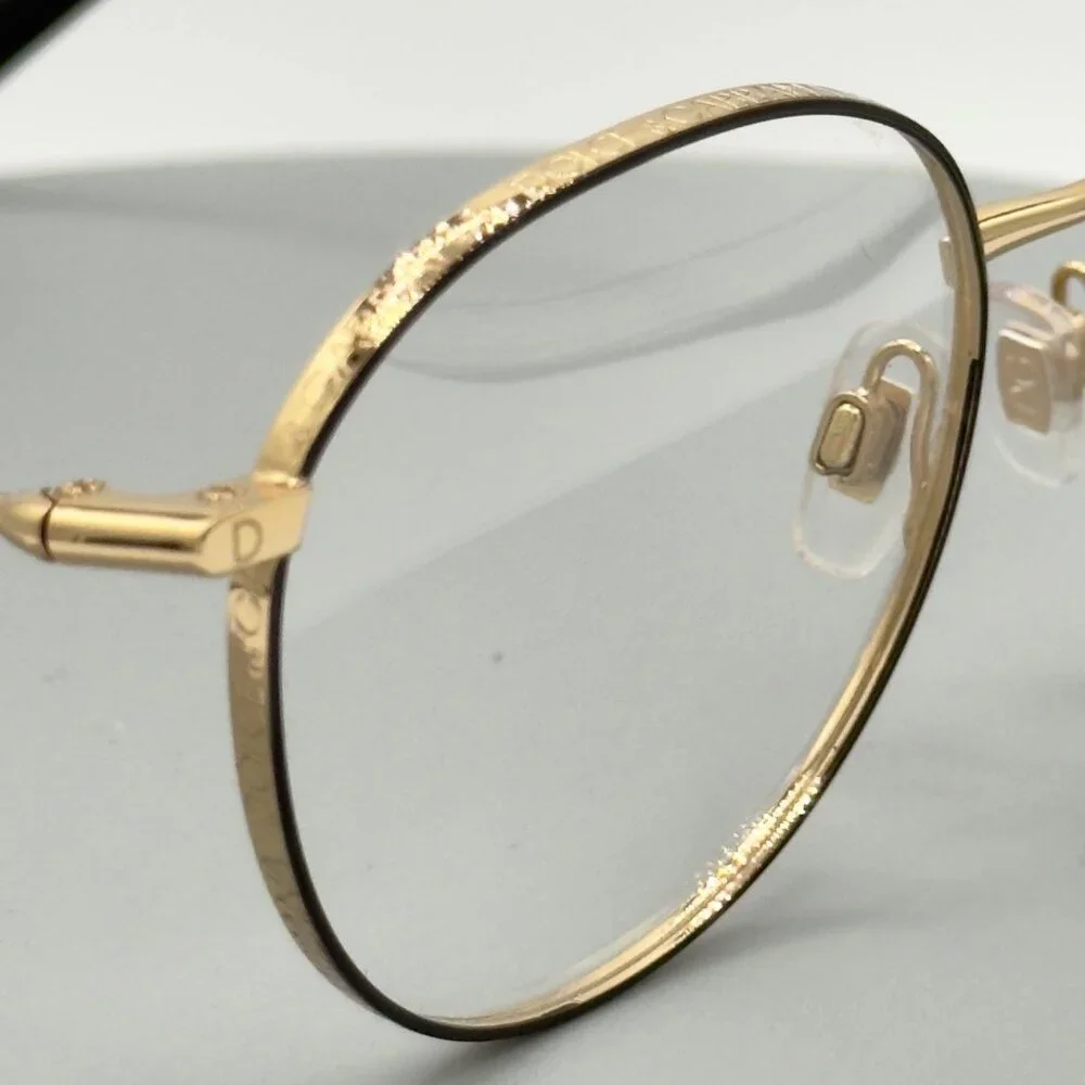Dolce & Gabbana Eyeglasses Frames DG1334 Gold Black Wire Frame 53-18-140